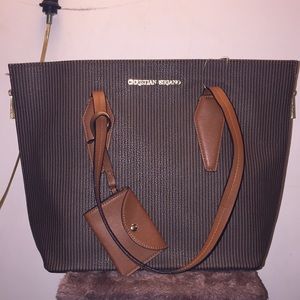 BRAND NEW brown/black Christian Siriano purse